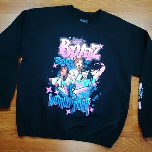 Bratz 2001 World Tour Crewneck Sweatshirt Large Black